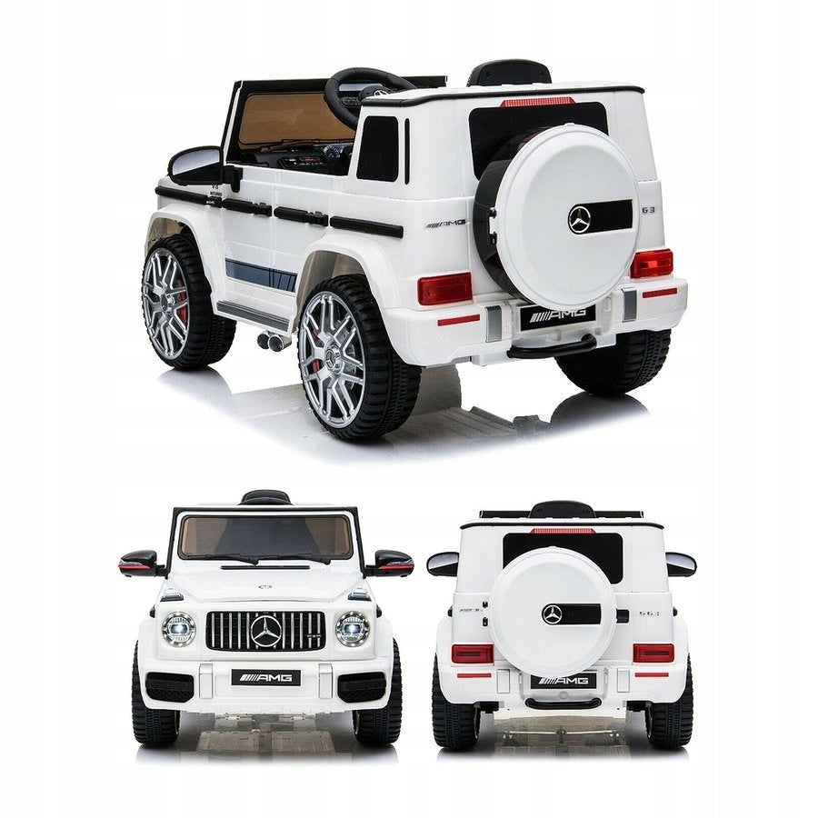 MERCEDES G63 AUTO BATTERY OPERATED LEATHER REMOTE CONTROL 12V7Ah CAR 4-ENGINES 4x4 Maximum load 30 kg