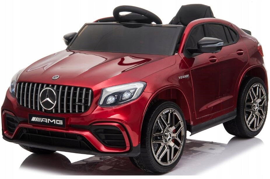 MERCEDES GLC 63S BATTERY OPERATED LEATHER PILOT 4x4 LACQUERED SOFT EVA WHEELS