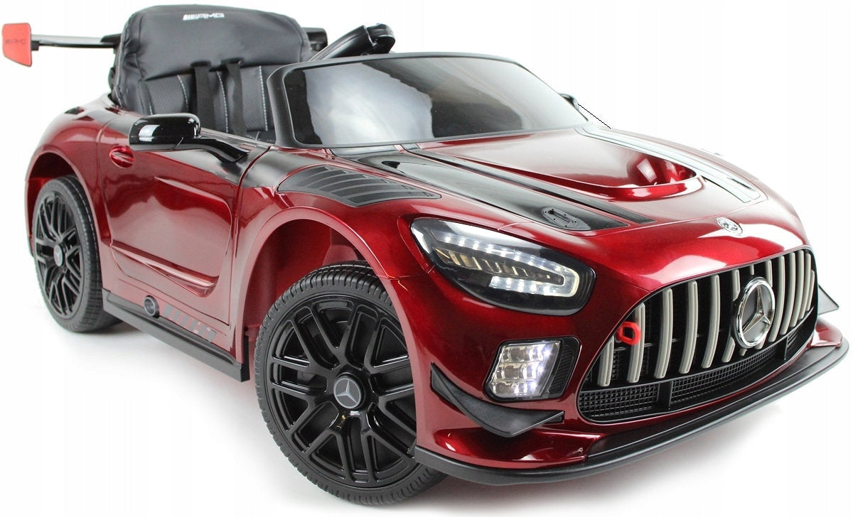 MERCEDES GT3 AMG 4x4 EVA LEATHER LACQUER Auto for bluetooth battery 12v9ah Kid's age 12＋ months