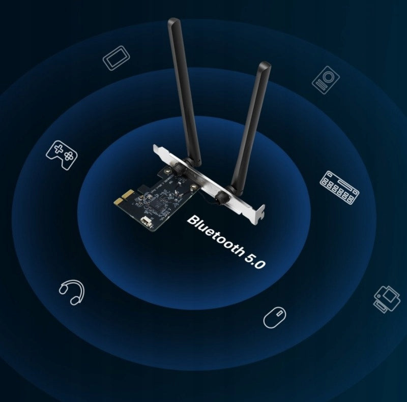 MERCUSYS MA30E - PCI Express Adaptér, Bezdrátový WiFi5 a Bluetooth 5.0 Card type internal