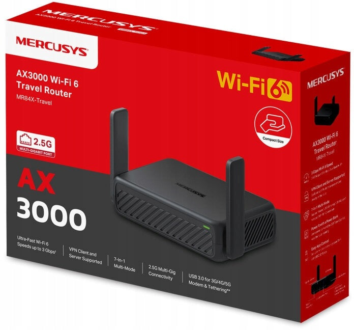 MERCUSYS MR84X-Travel 2.4 / 5 GHz (DualBand) router Model MR84X-TRAVEL