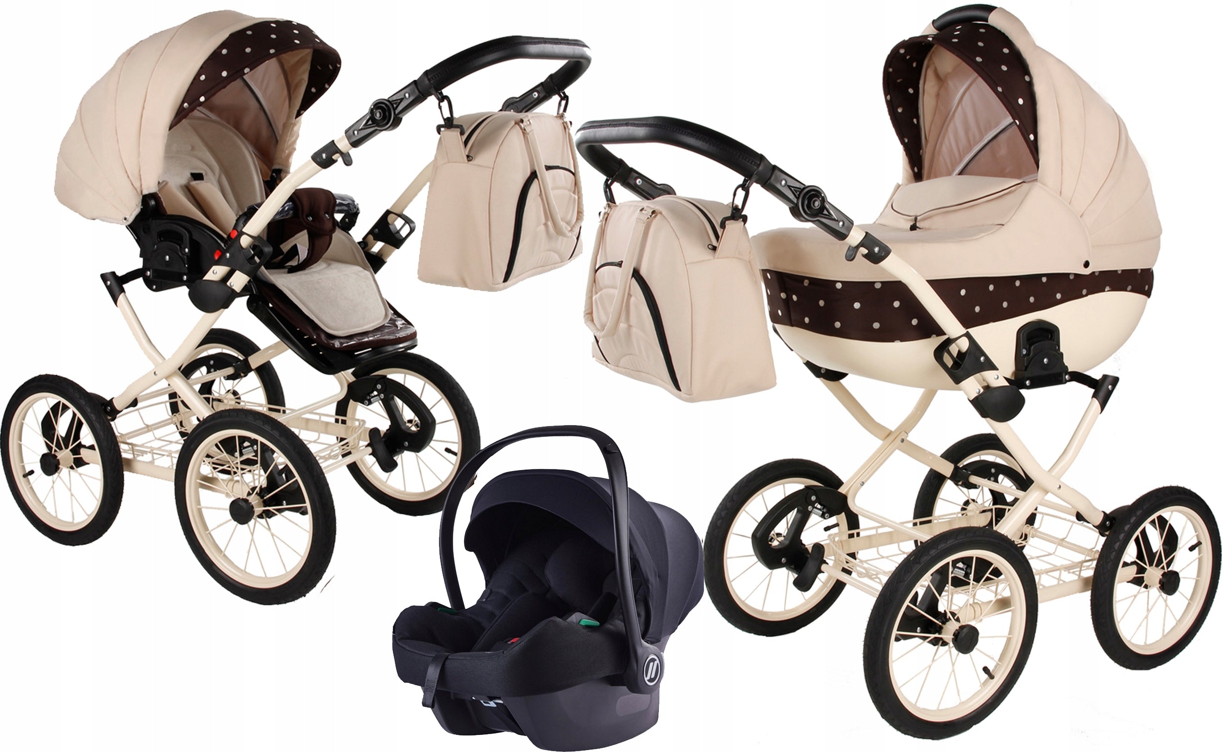MERIVA 3IN1 ALUMINUM Polish STROLLER RETRO SEAT AVIONAUT COSMO