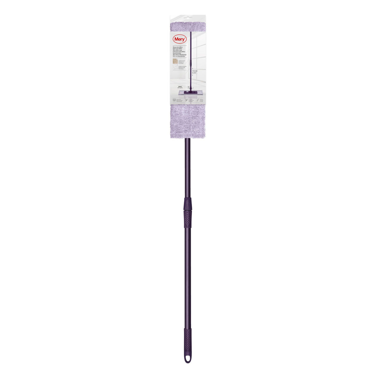 MERY Microfiber Flat Mop with Telescopic Stick Packaging status original