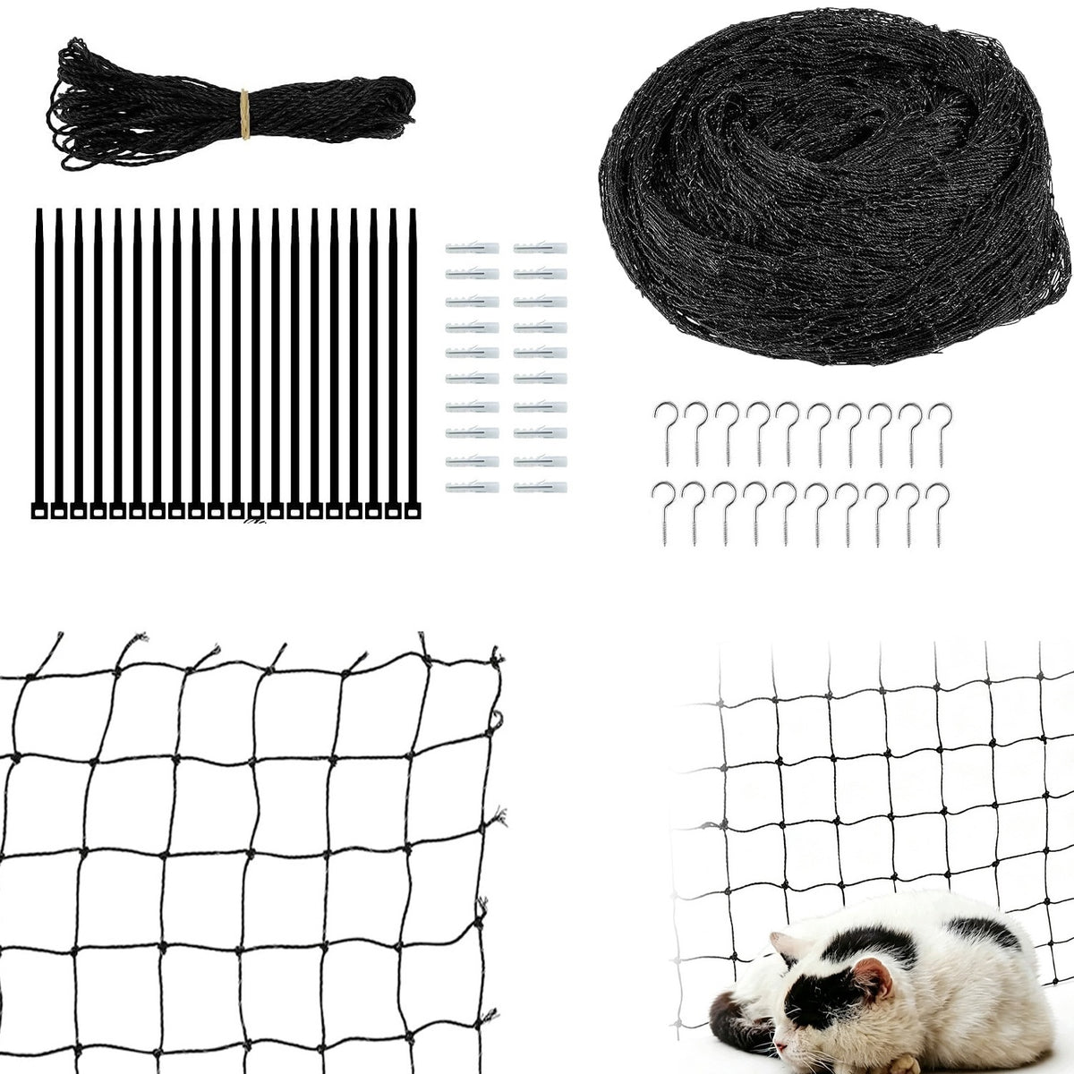 MESH FOR BALCONY CAT WINDOW PROTECTING AGAINST EYE BLACK 3M X 8M