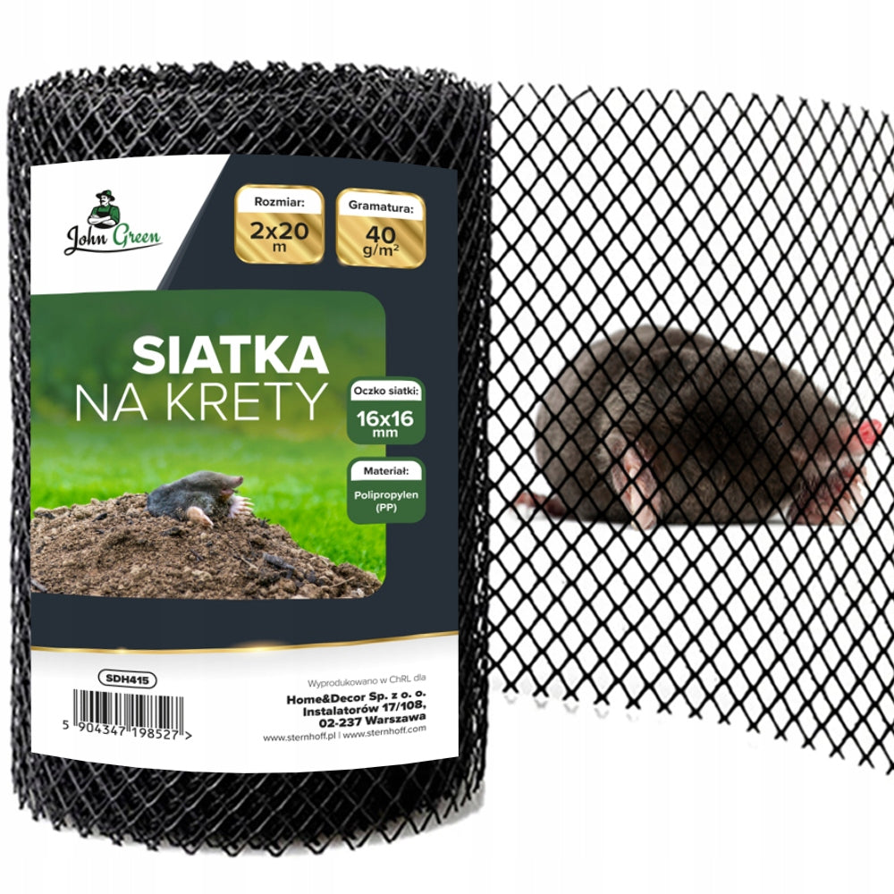 MESH FOR MOLES VOLES STRONG AGAINST MOLES BLACK PREMIUM 40g/m2 2x20m