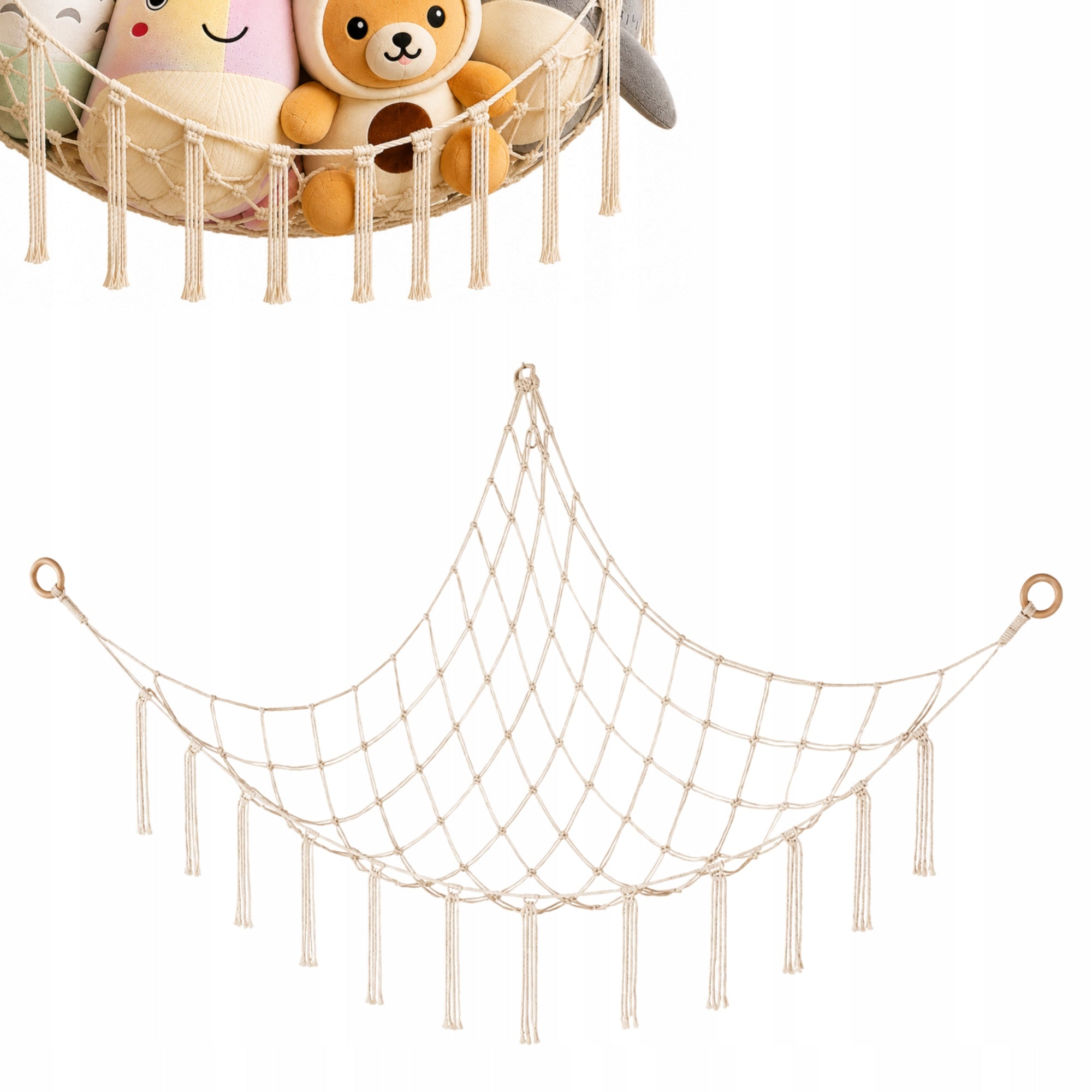 MESH ORGANIZER FOR STUFFED ANIMALS TOYS PLUSH TOYS HANGING CORNER FOR ROOM