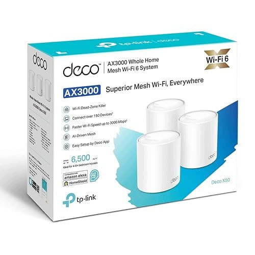 MESH WIFI 6 AX3000 SYSTEM FOR HOME WIRELESS ROUTER 3 PIECES STEEL Model SWC5908151906323