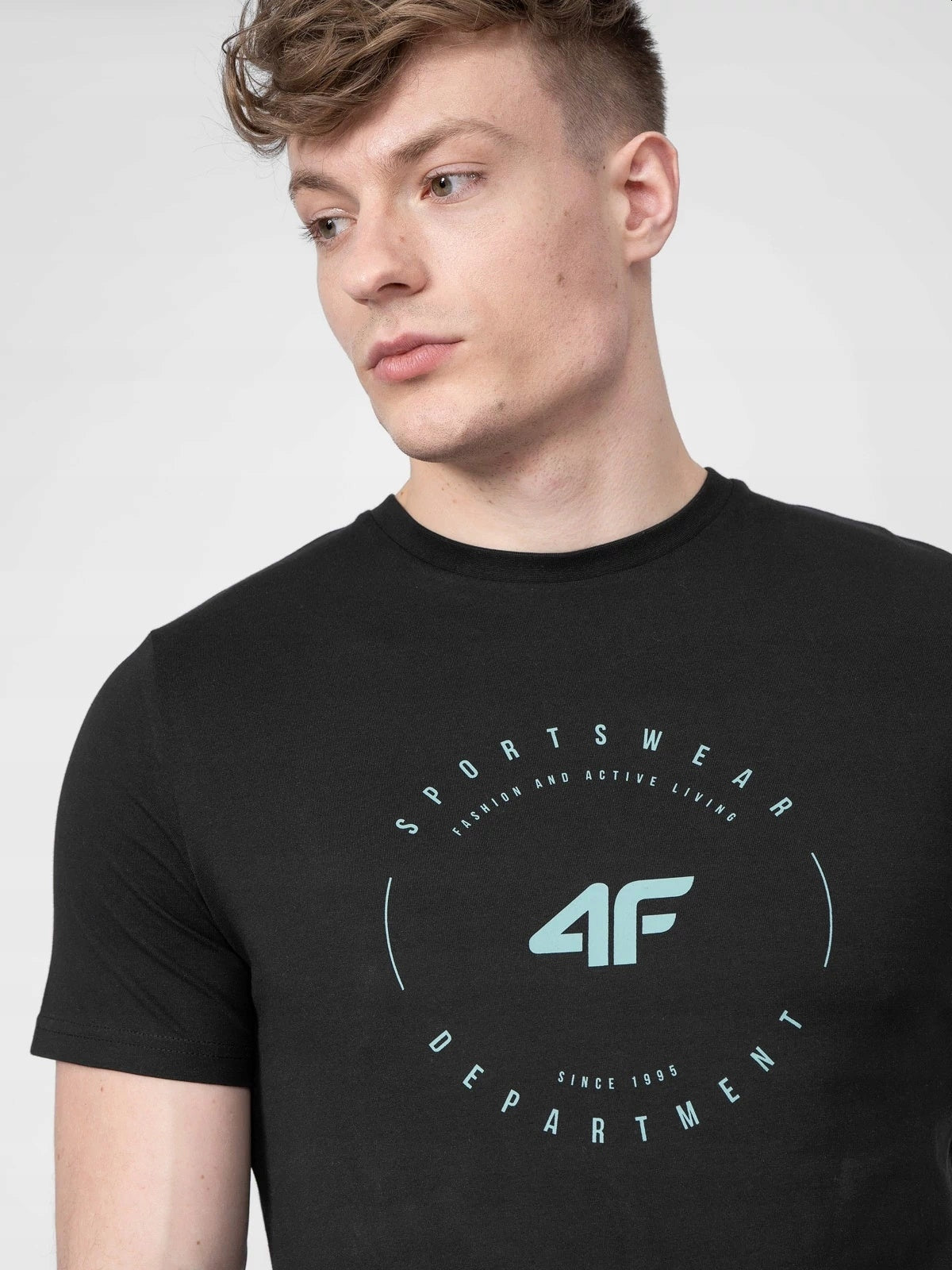 T-Shirt für Herren 4F, schwarz 
