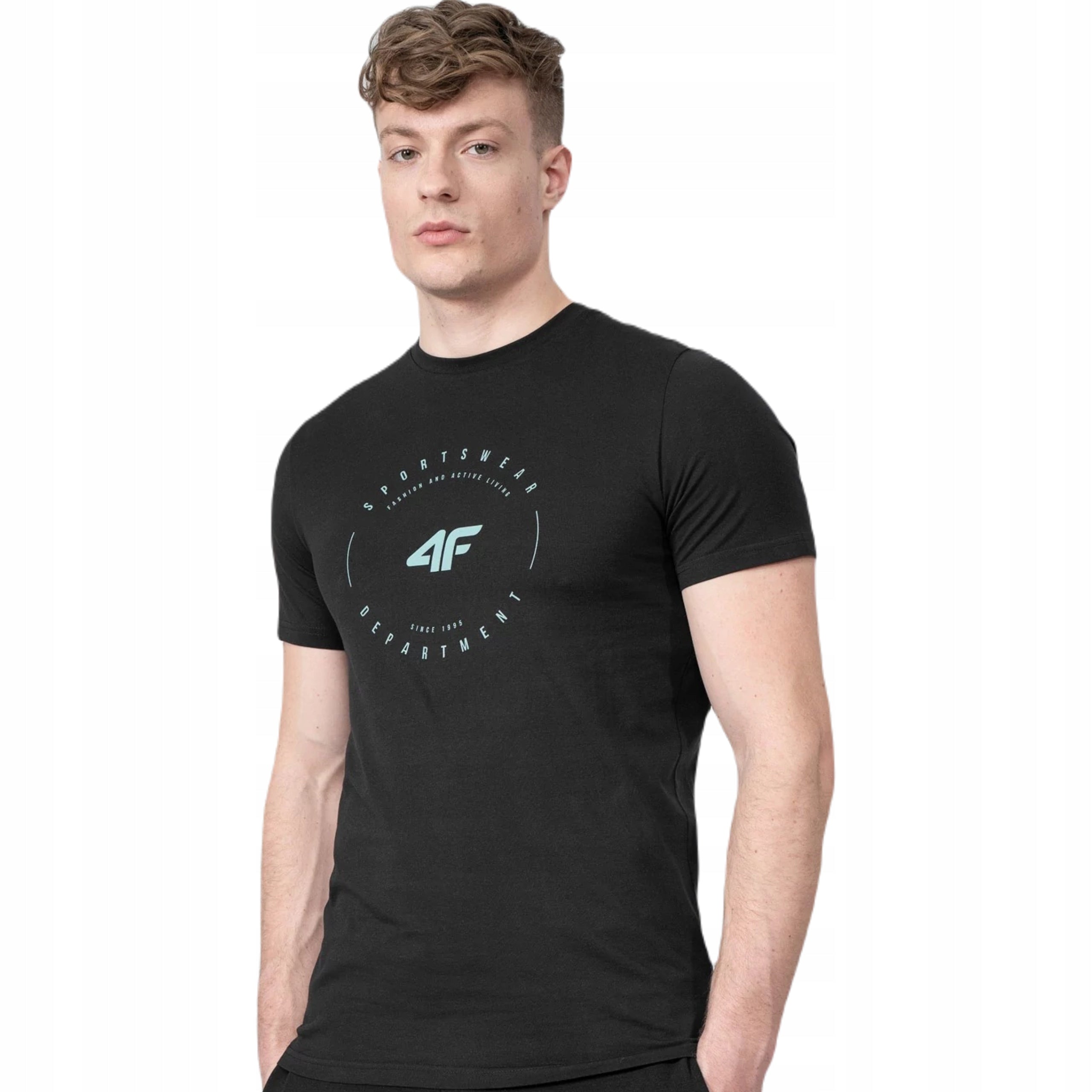 T-Shirt für Herren 4F, schwarz 