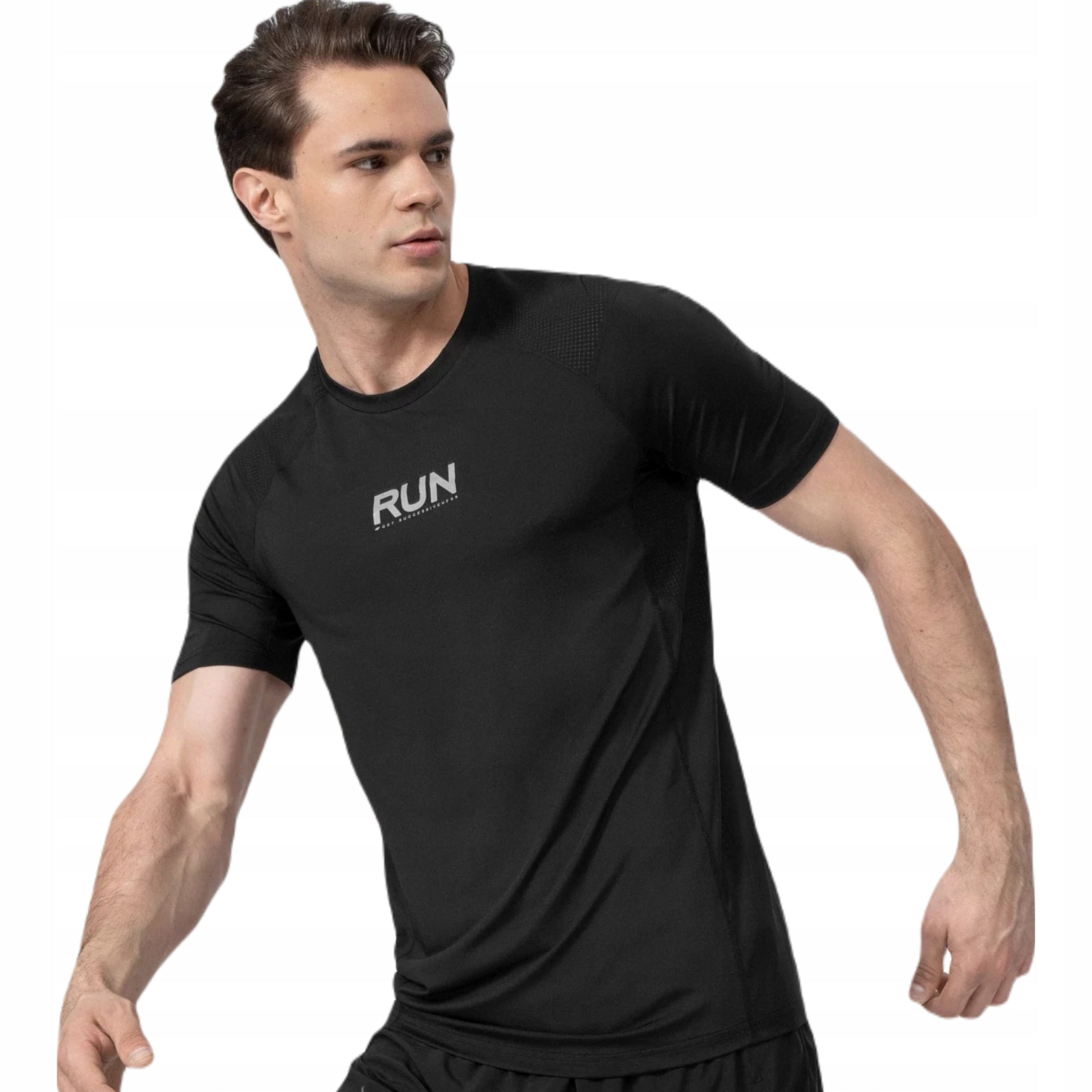 Herren-T-Shirt mit kurzen Ärmeln 4F Functional, schwarz 