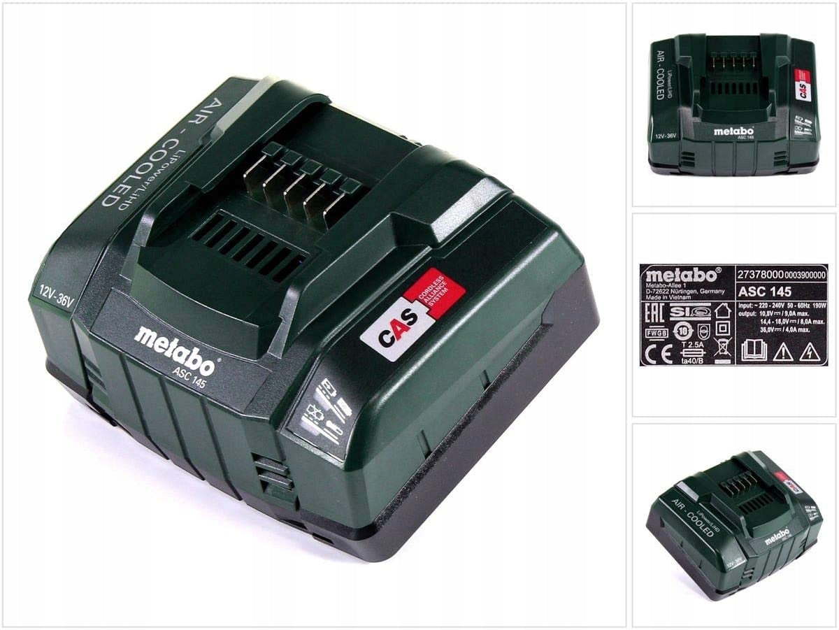 METABO ASC 145 FAST CHARGER 12-36V AIR COOLED Packaging status original