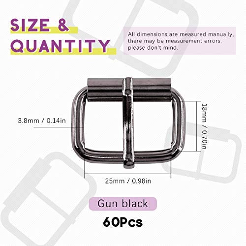 METAL BELT BUCKLES BAGS 25 MM BLACK DIY ACCESSORIES 60 PCS METAL Manufacturer code Bez marki