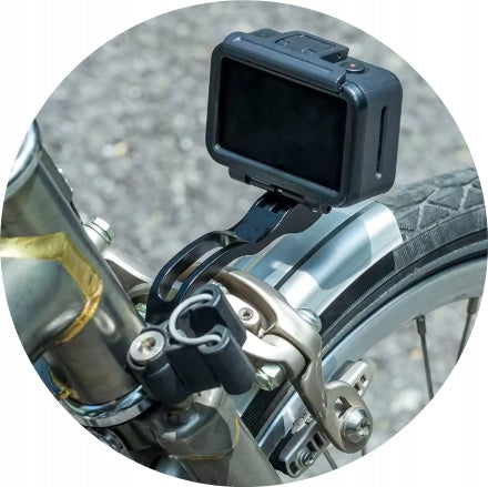 METAL BICYCLE FORK HOLDER FOR GOPRO ALUMINUM CAMERA LIGHT Product weight with unit packaging 0.1 kg