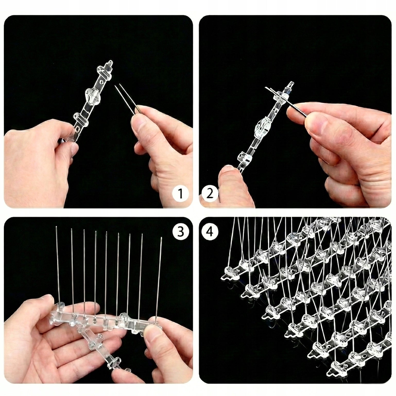 METAL BIRD SPIKES x6 DENSE STRONG ON PIGEON SWALLOWS AGAINST BIRDS Brand Shark Tools