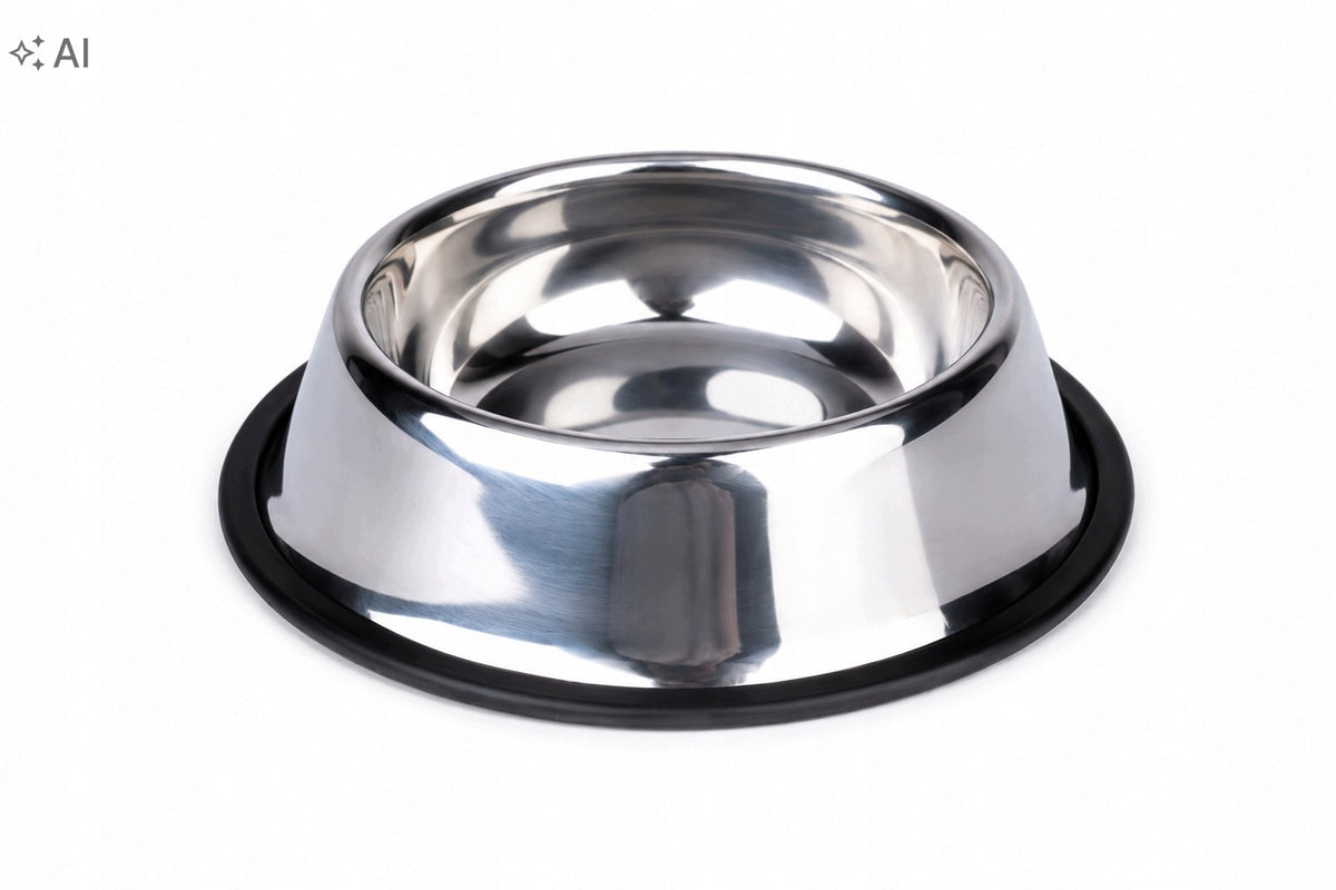 METAL BOWL FOR SMALL DOG CAT NON-SLIP 0,2 L Packaging status original