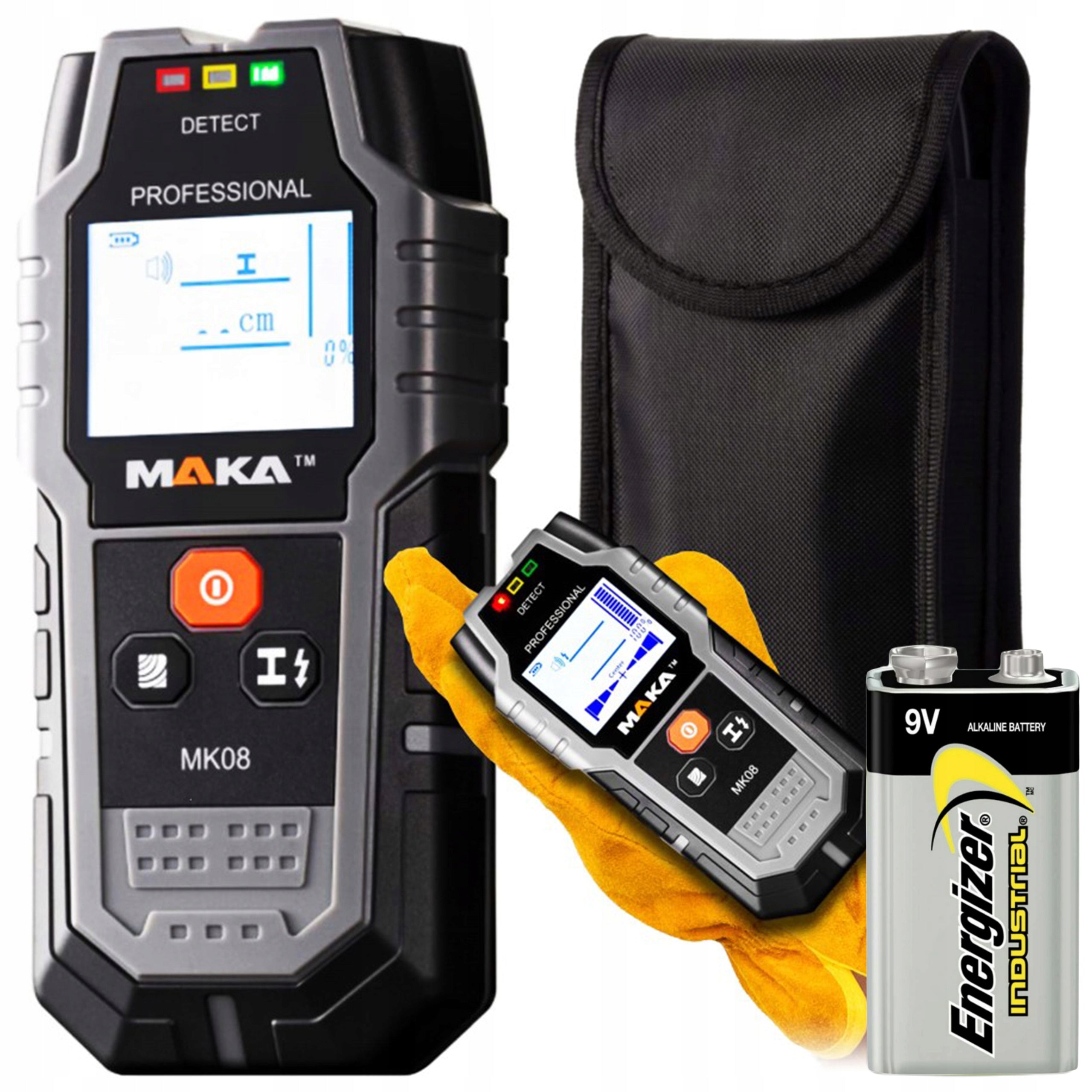 METAL CABLE DETECTOR IN METAL WOOD WALL + BATTERY