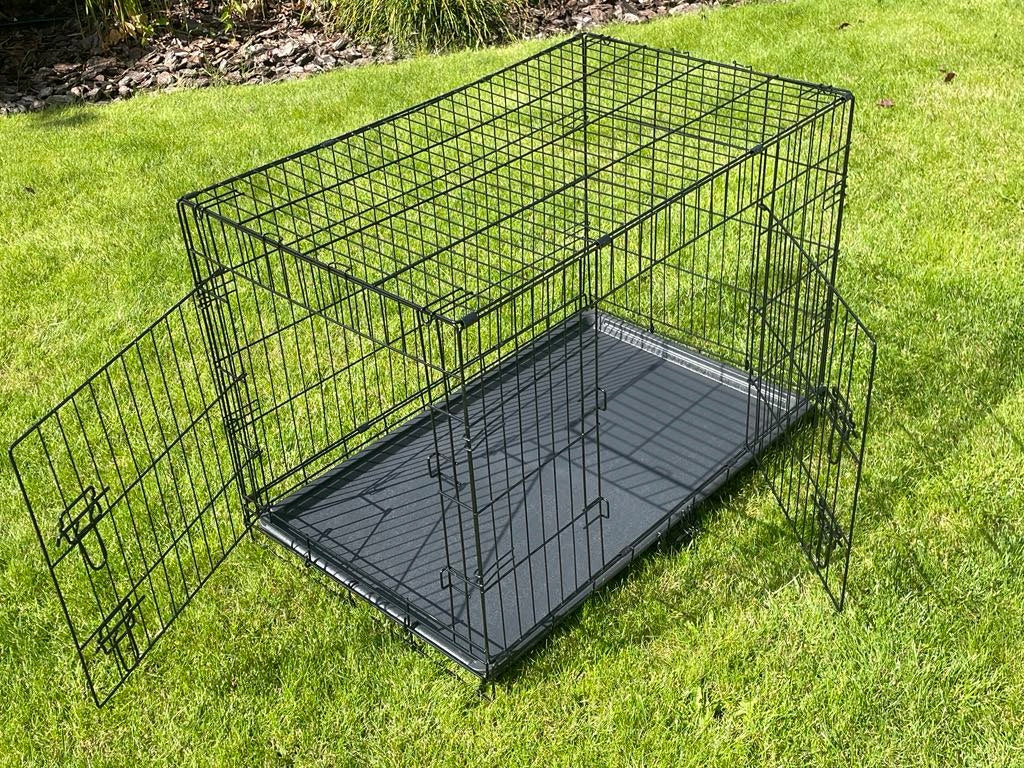 METAL CAGE KENNEL TRANSPORTER FOR DOG CAT ANIMALS XL 91x65x59 cm Kind cage