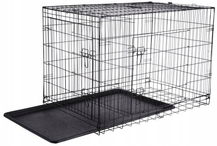 METAL CAGE PLAYPEN TRANSPORTER FOR DOG CAT ANIMALS 107x70x77CM XXL Kind cage