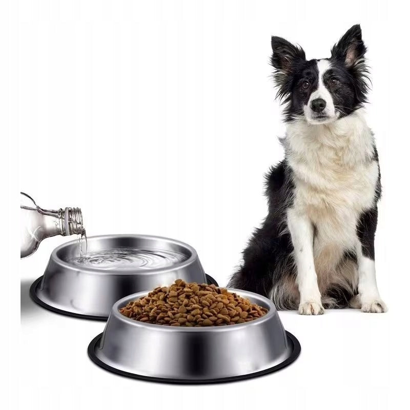 METAL CAT DOG BOWL NON-SLIP FOR FOOD AND WATER 22cm Packaging status original