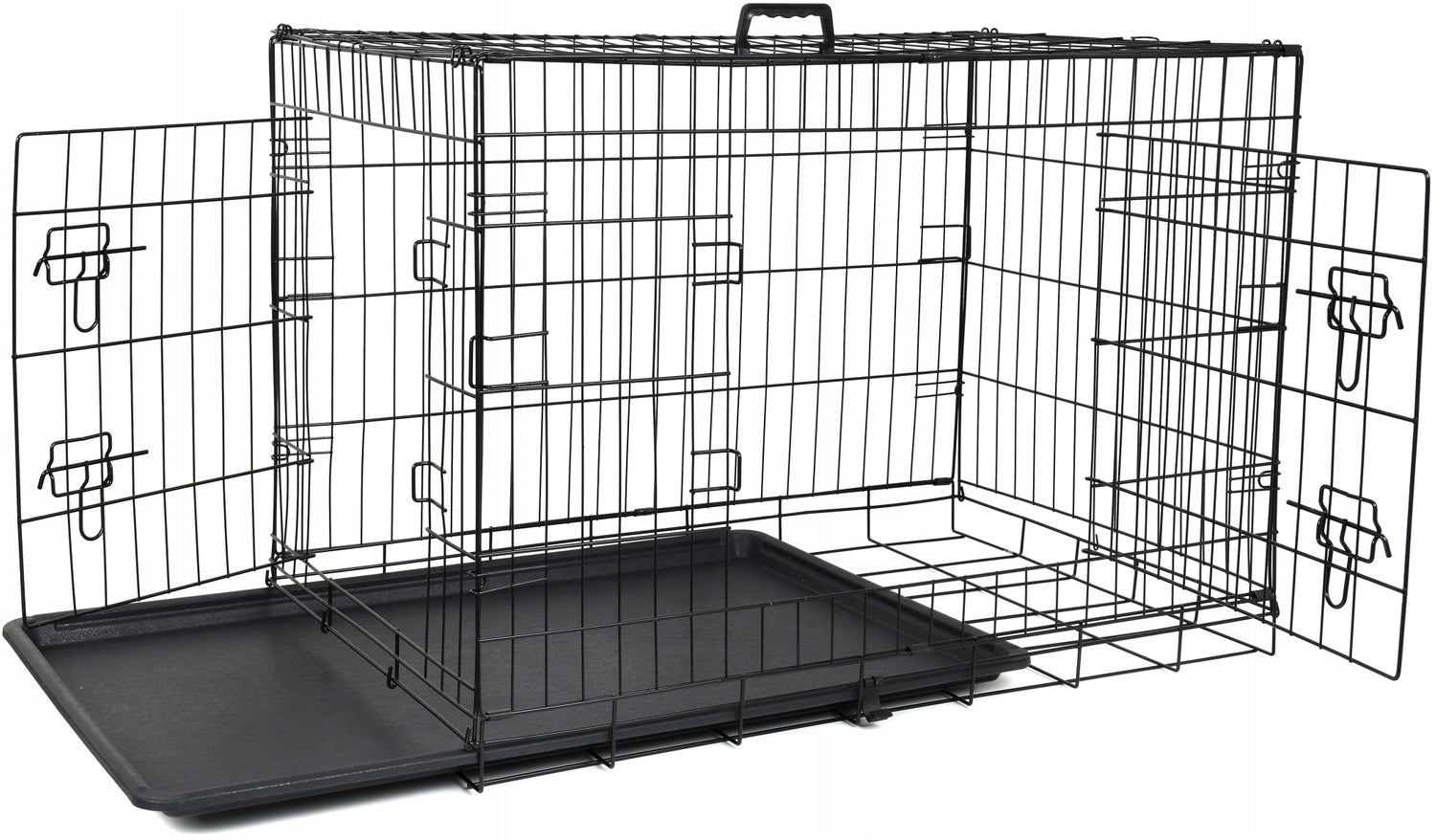 METAL CAT DOG CAGE MULTIFUNCTIONAL KENEL PLAYPEN TRANSPORTER XL Length 92.5 cm