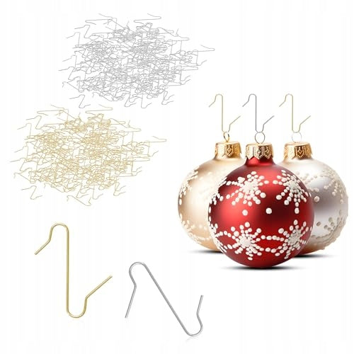 METAL CHRISTMAS TREE HOOKS S GOLD SILVER FOR ORNAMENTS 200 PCS. Brand no brand
