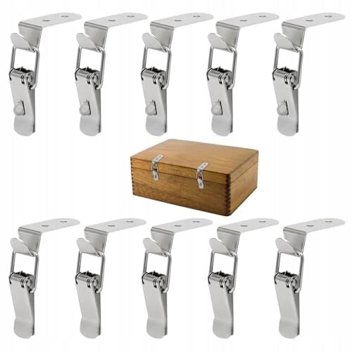 METAL CLAMP FASTENERS 76 5X24MM SNAP FOR BOXES 10PCS Brand no brand