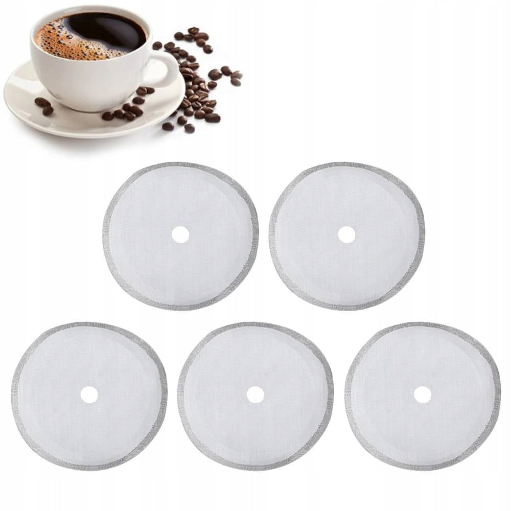 METAL COFFEE FILTER STAINLESS MESH 5 PCS STAINLESS MESH FILTER