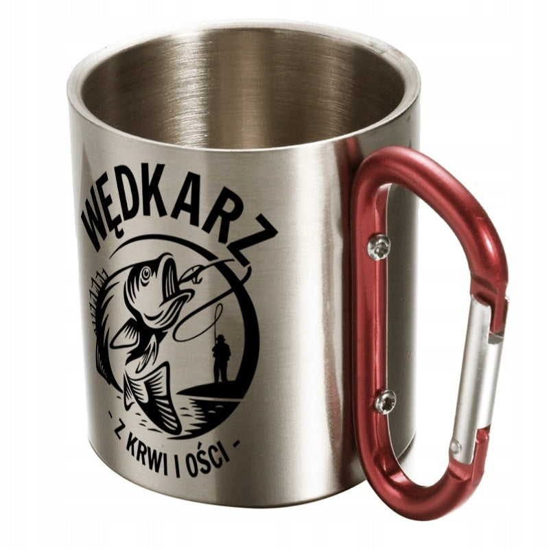 METAL CUP WITH CARABINER FOR ANGLER 300ML Brand GiTees