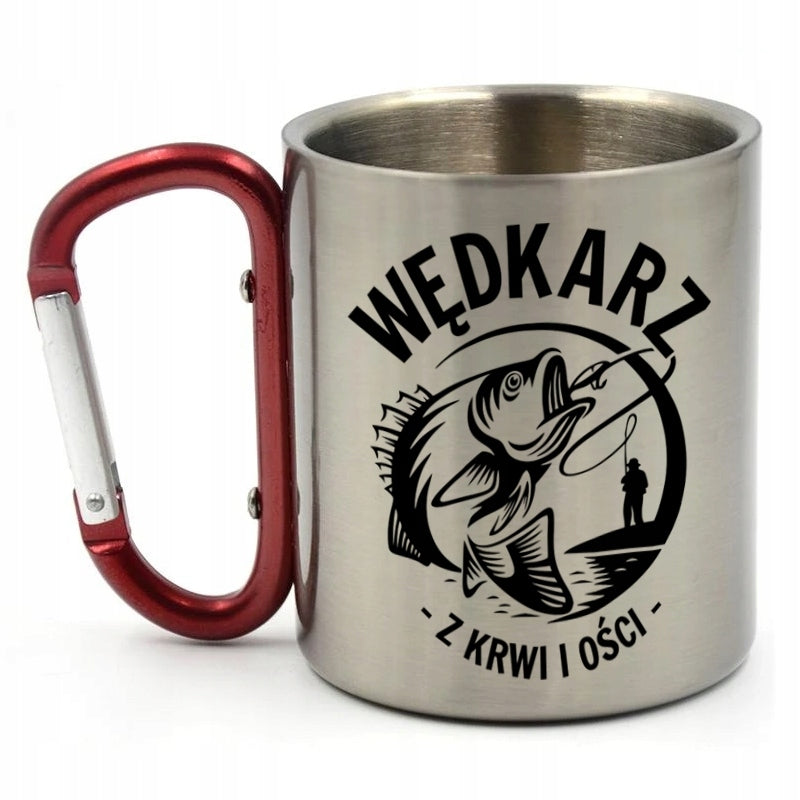 METAL CUP WITH CARABINER FOR ANGLER 300ML