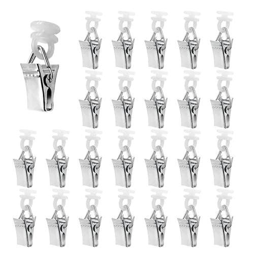 METAL CURTAIN CLIPS 70 PCS GUIDE RAILS STAINLESS METAL Brand no brand