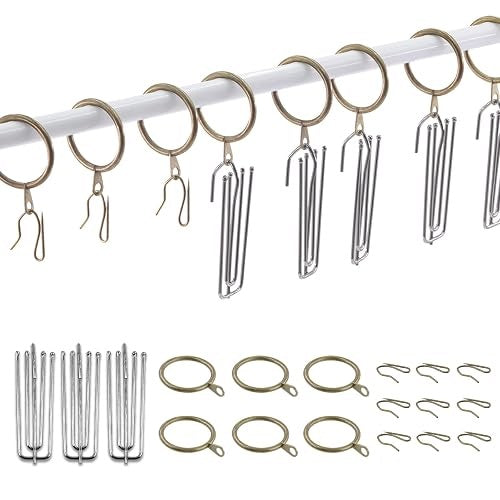 METAL CURTAIN RINGS 30MM HANGING ACCESSORIES SET OF 120PCS