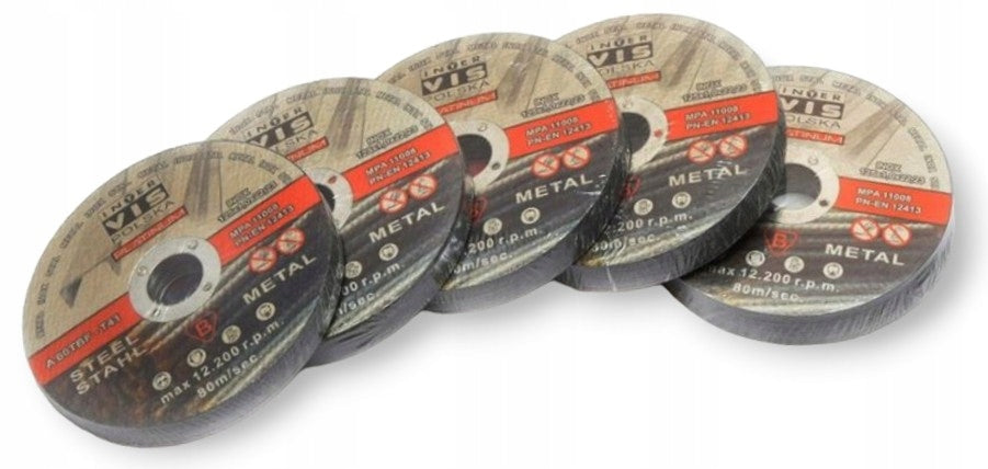 METAL CUTTING DISC STEEL INOX 125x1 STRONG FLAT SET 50PCS Series PROFESSIONAL
