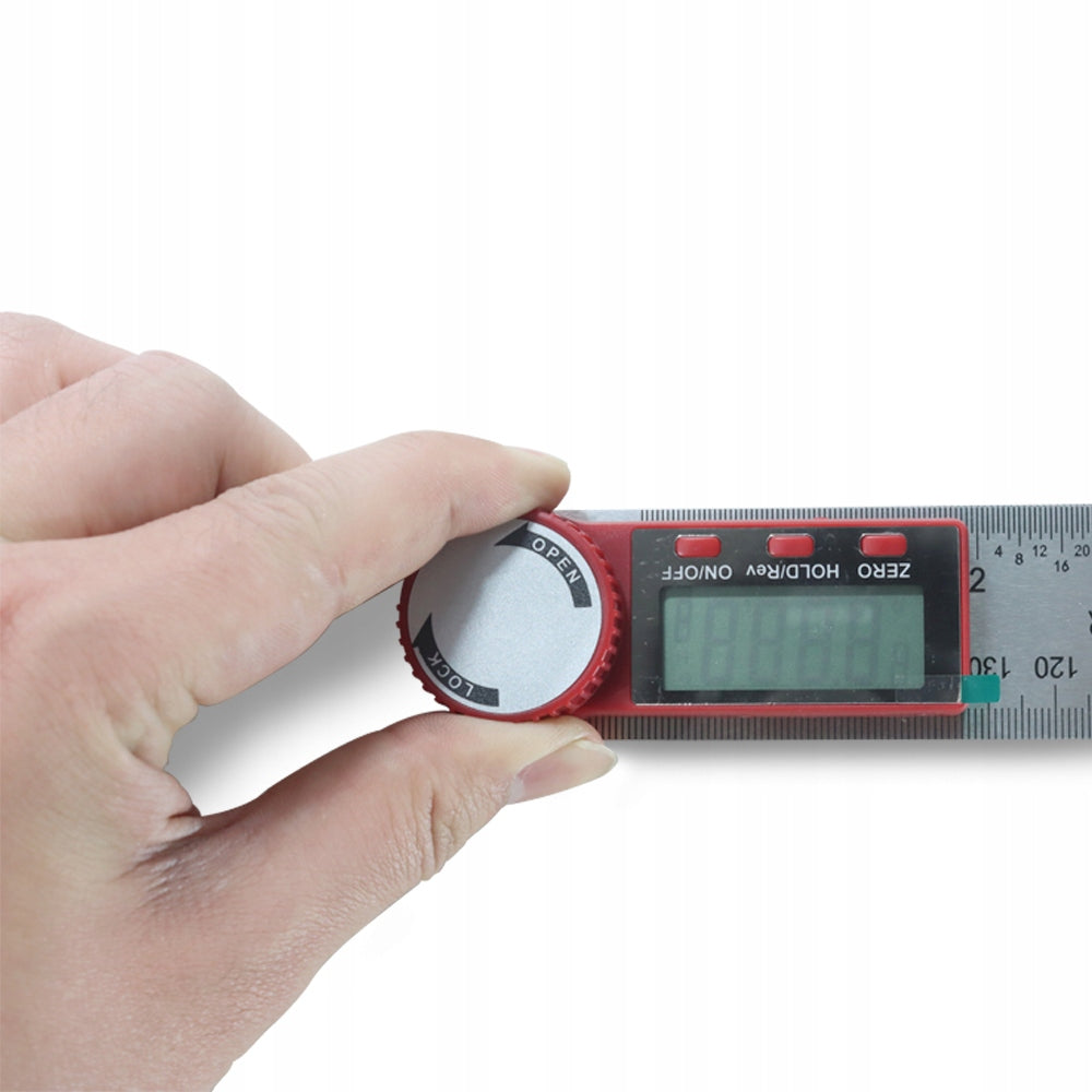 METAL DIGITAL ELECTRONIC PROTRACTOR WITH LCD SCREEN 200mm 360° + BATTERIES Brand RTOOLS