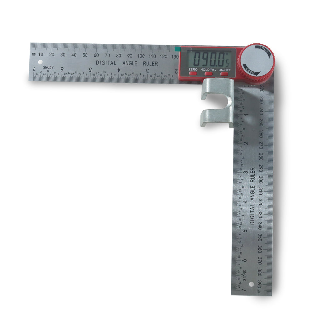 METAL DIGITAL ELECTRONIC PROTRACTOR WITH LCD SCREEN 200mm 360° + BATTERIES Width 35 mm