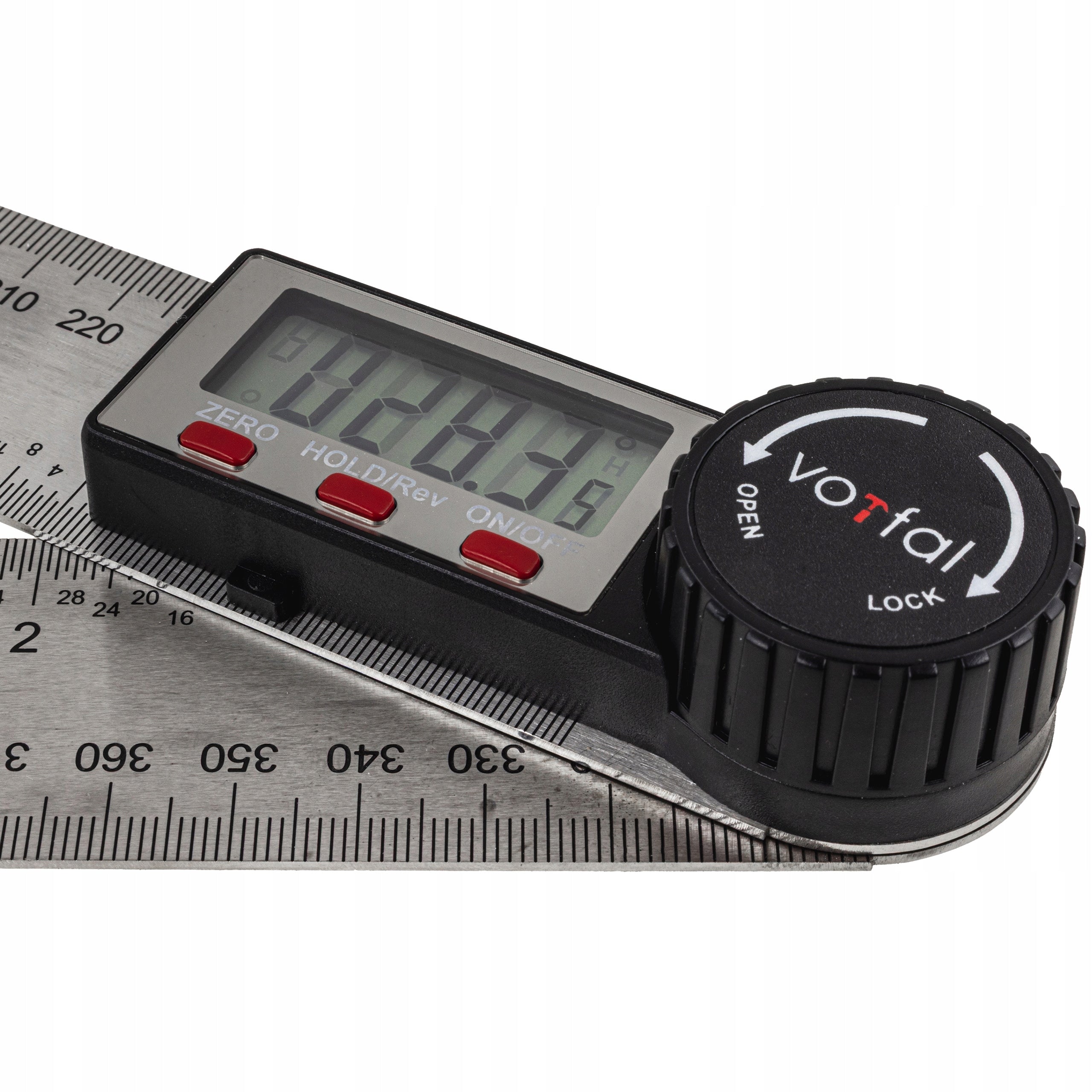 METAL DIGITAL ELECTRONIC PROTRACTOR WITH LCD SCREEN RULER 300 MM 360° Brand Vorfal