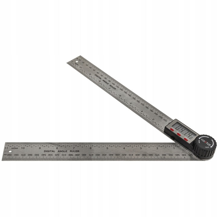 METAL DIGITAL ELECTRONIC PROTRACTOR WITH LCD SCREEN RULER 300 MM 360° Manufacturer code V077401