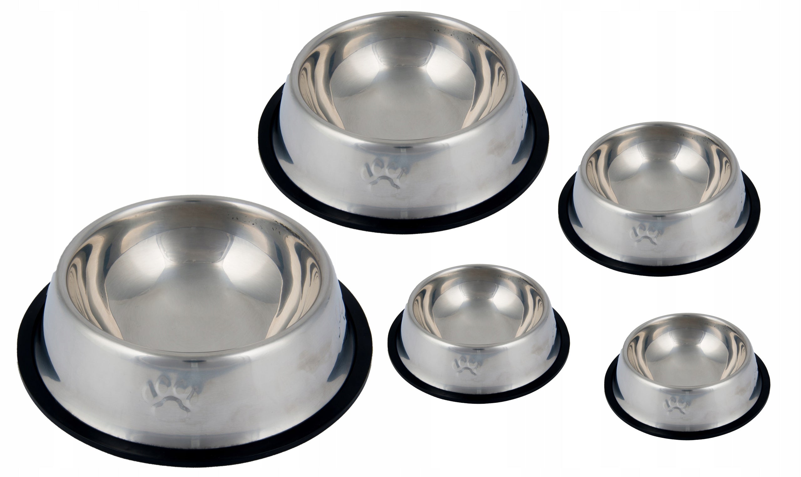 METAL DOG BOWL ON RUBBER ANTI-SLIP 700ml Brand Yoka