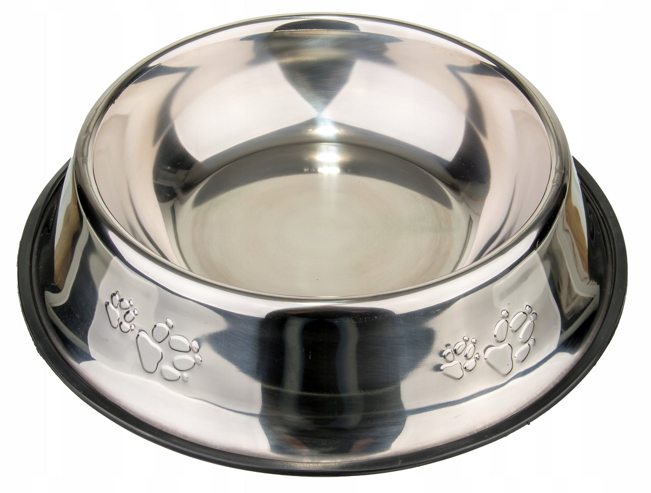 METAL DOG BOWL ON RUBBER ANTI-SLIP 700ml Color multicolor