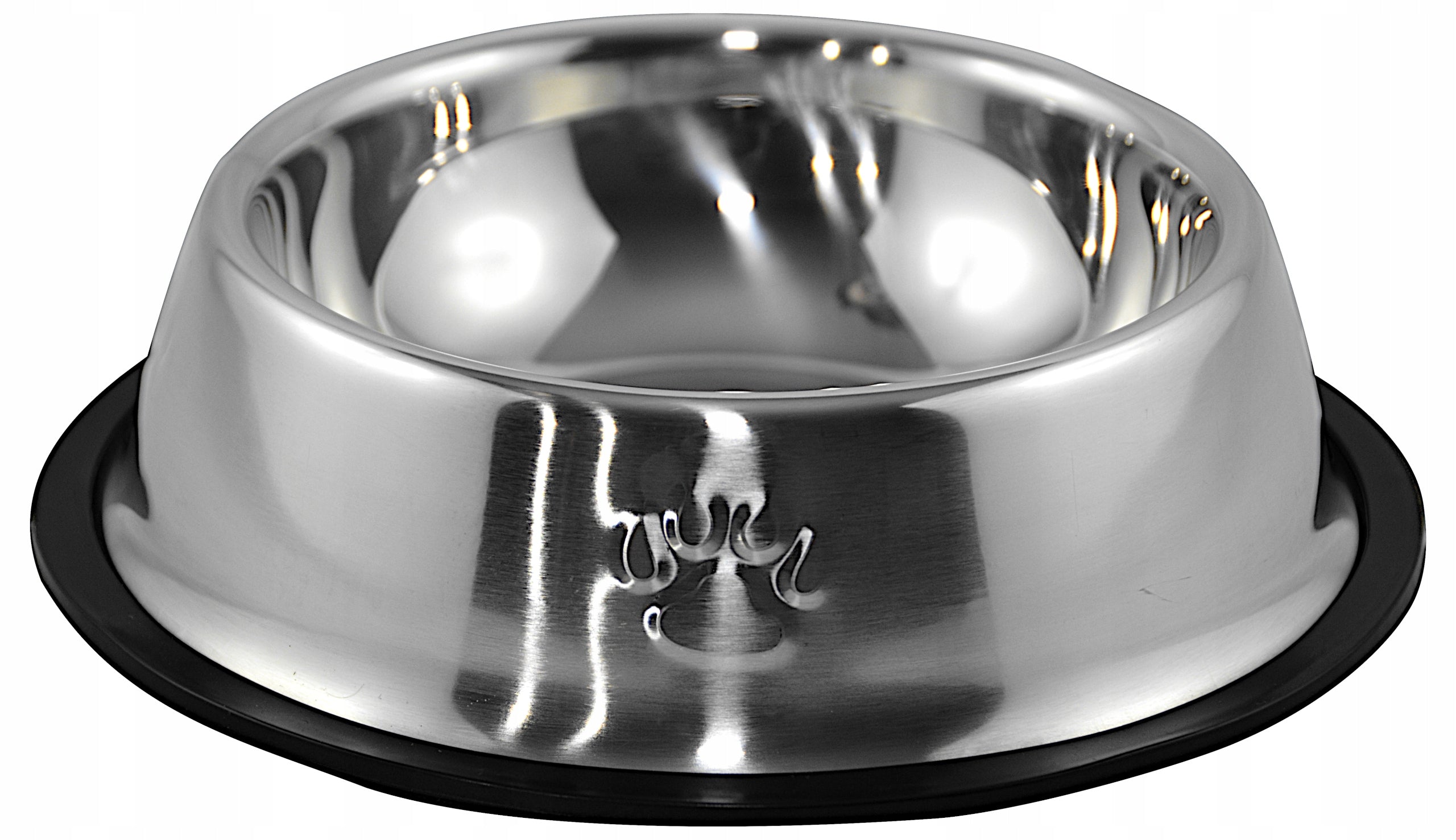 METAL DOG BOWL ON RUBBER ANTI-SLIP 700ml