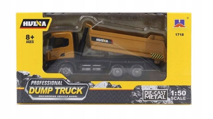 METAL DUMP TRUCK 1:50 HUINA 1718 GIFT FOR CHILDREN Manufacturer code 1718