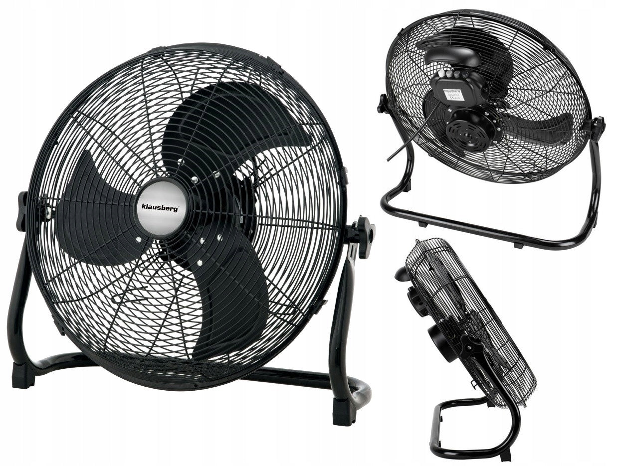 METAL FLOOR FAN 45CM 100W BLACK Brand Klausberg