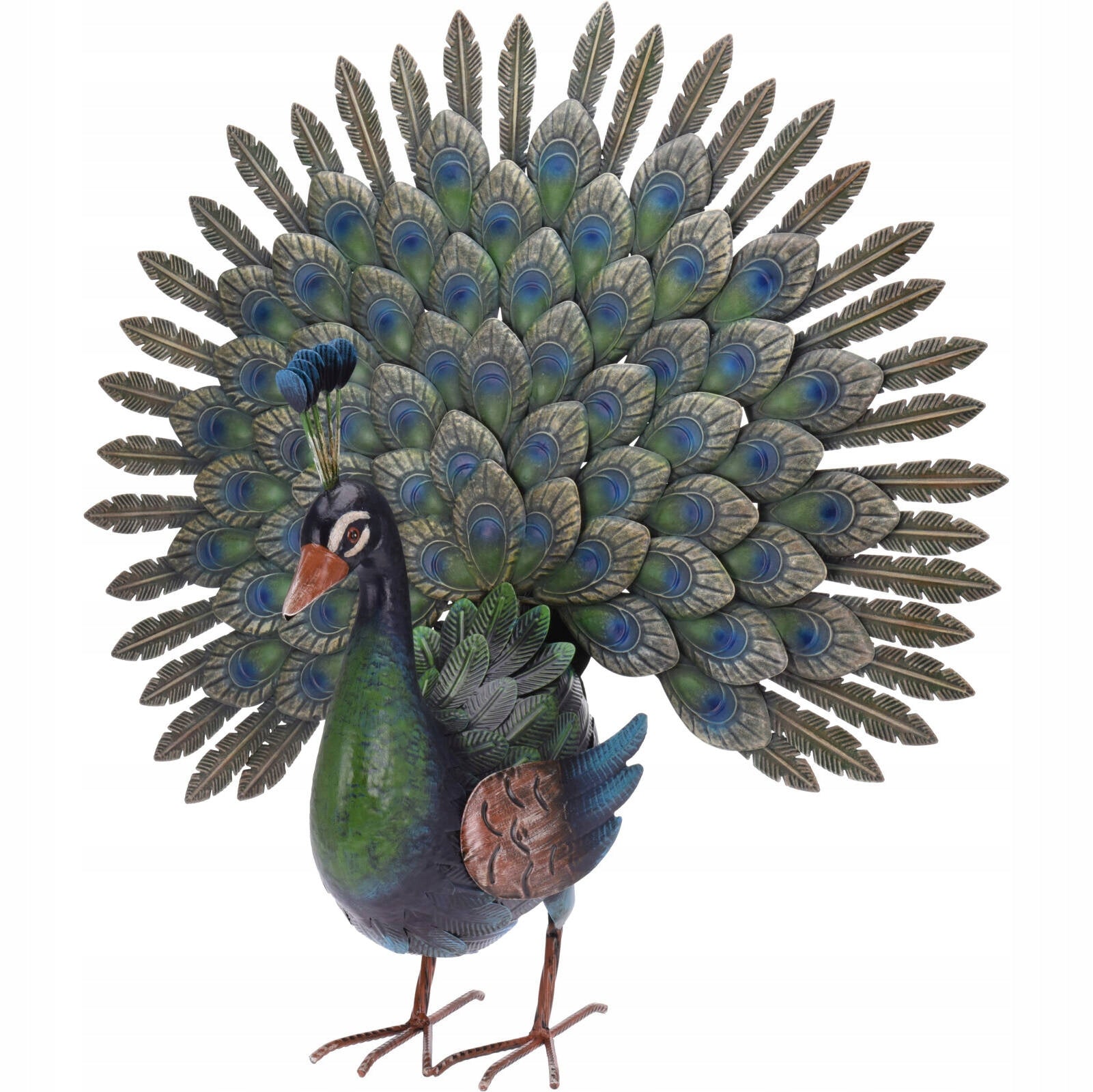 METAL GARDEN PEACOCK 30X65X63 CM OUTDOOR DECORATION