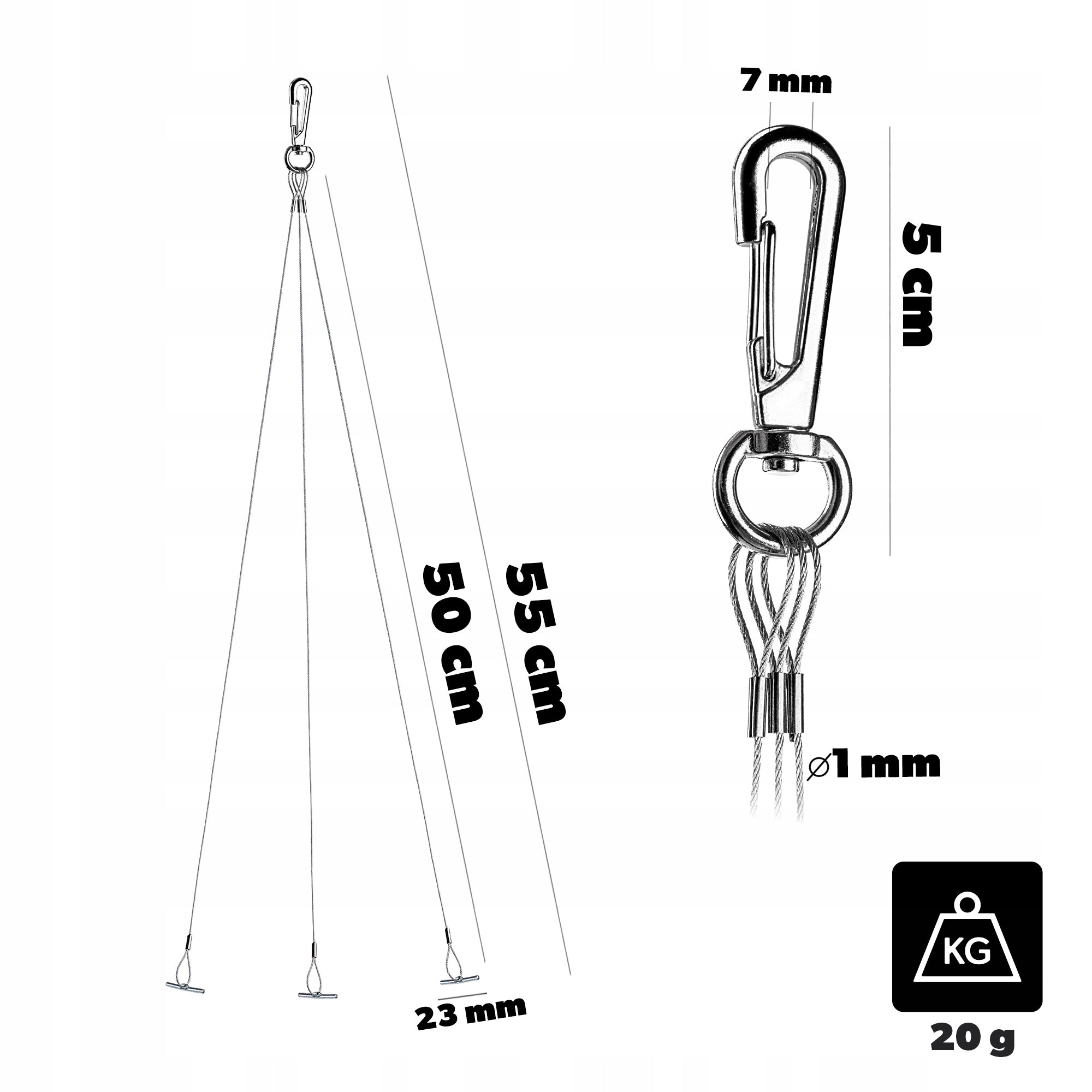 METAL HANGER FOR FLOWERS, FLOWER POT, TRIPLE POTS FOR GARDEN, STEEL CABLES Manufacturer code K10288