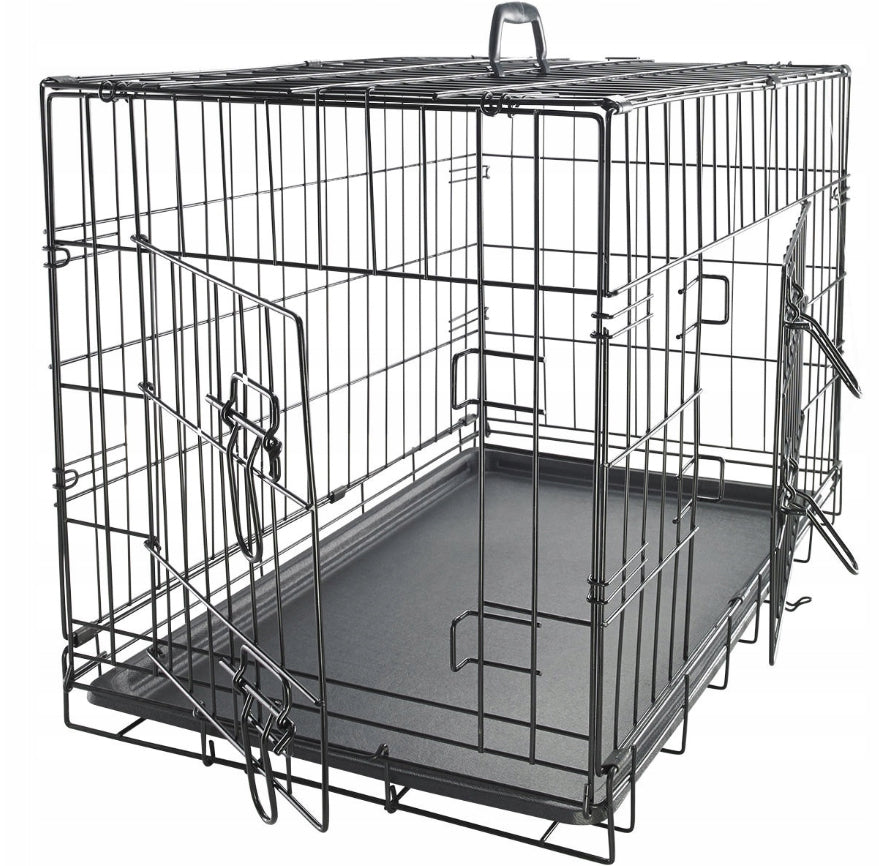 METAL KENNEL CAGE FOR DOG ANIMALS TRANSPORTER PLAYPEN 122x74x80 XXXL Brand Funfit Home&Office