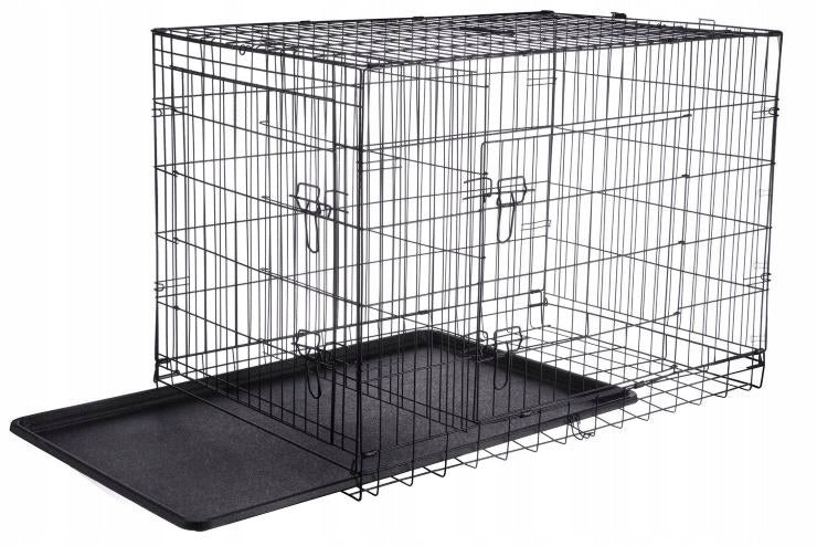 METAL KENNEL CAGE FOR DOG ANIMALS TRANSPORTER PLAYPEN 92,5x57,5x64 Manufacturer code 3897