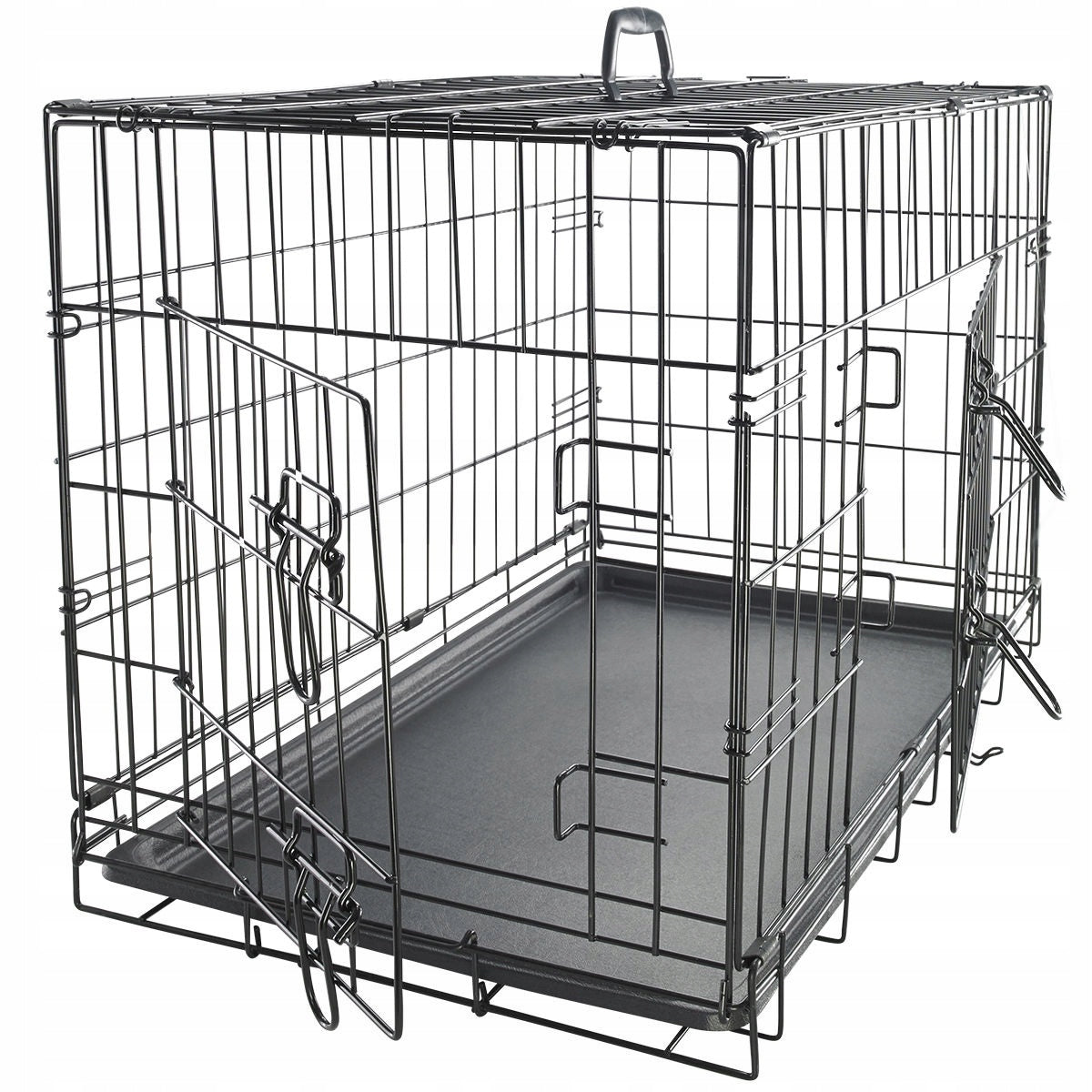 METAL KENNEL CAGE FOR DOG ANIMALS TRANSPORTER PLAYPEN 92,5x57,5x64