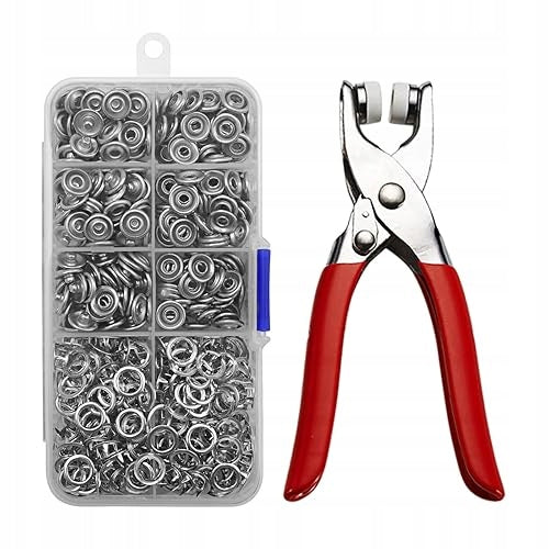 METAL LATCHES WITHOUT SEWING PLIERS TOOL SET 150 PCS. METAL