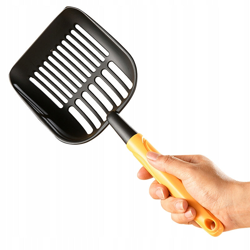 METAL LITTER BOX SPATULA STRONG BLACK LARGE CAT DUSTPAN 35cm Color black
