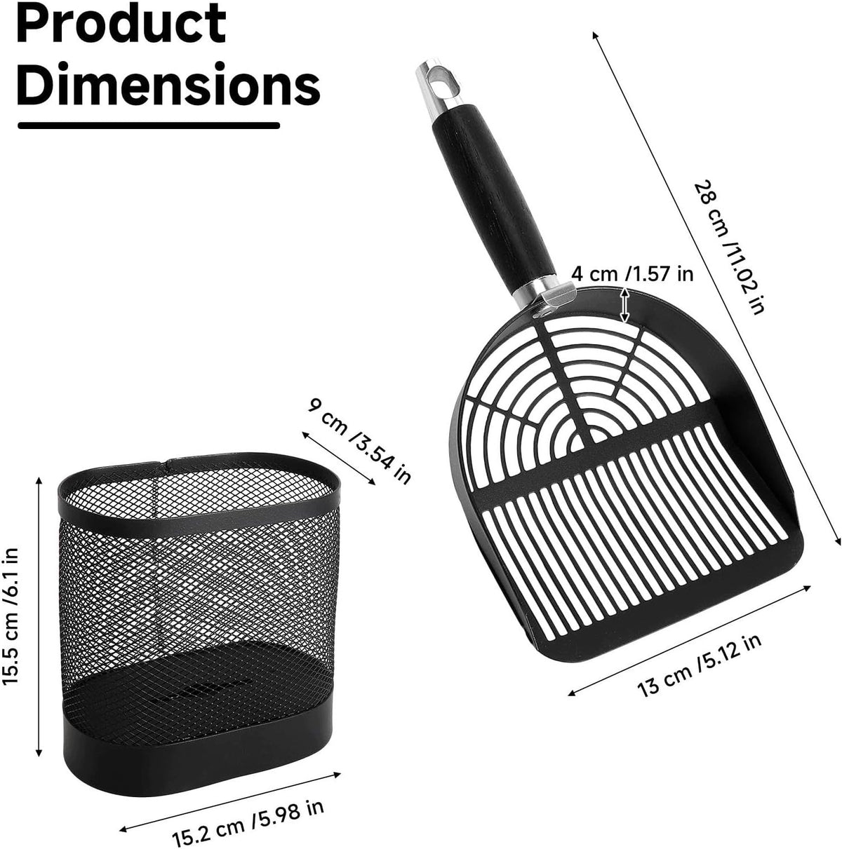 METAL LITTER BOX SPATULA WITH BAG CONTAINER CAT SET Manufacturer code ŁOPATKA DO KUWETY METALOWA Z PO STREFAZAKUPÓW