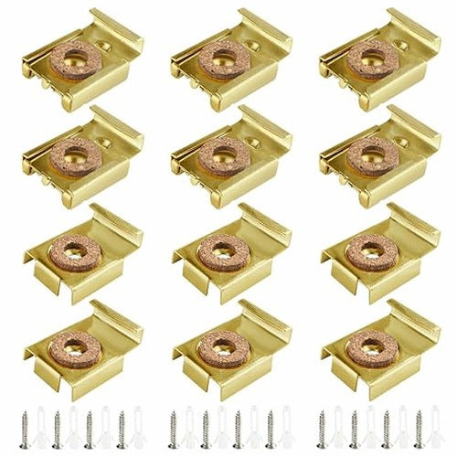 METAL MIRROR MOUNT CLIPS SET OF 3 PIECES FOR METAL WALL